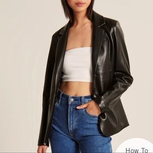 Abercrombie Leather Blazer
